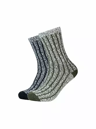CAMANO | Herren Freizeitsocken Cosy Mouline 2er Pkg. | dunkelgrün